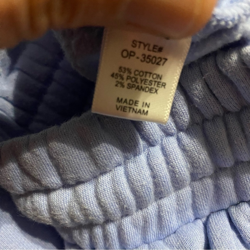 Judith March Periwinkle Blue Star Print Jogger Jogging Pants - Picture 6 of 6